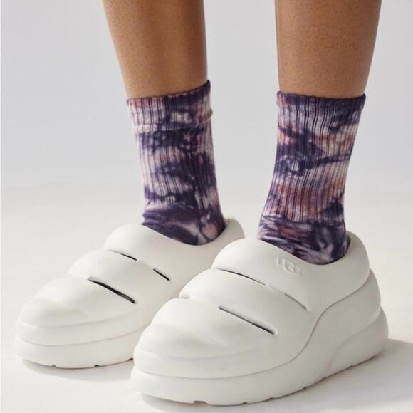 NEW UGG SPORT YEAH CLOG SLIP ON BRIGHT WHITE 1132890 MSRP $70 WOMANS SIZE - 9 - Picture 8 of 9